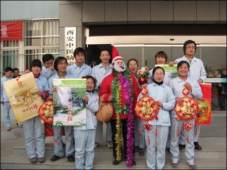 西安中医脑病医院康复科举行长跑庆祝圣诞节