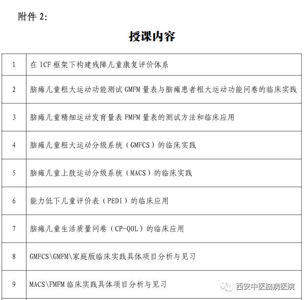 关于举办第16期《儿童临床 康复标准化测试》高级学习班的通知